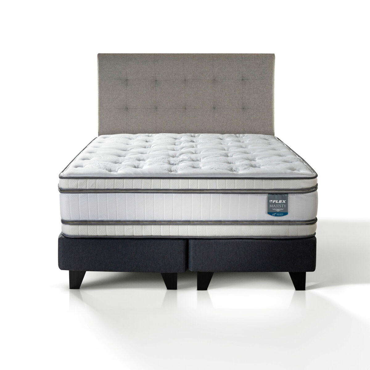 Cama Europea Flex King Majesty + 1 Respaldo