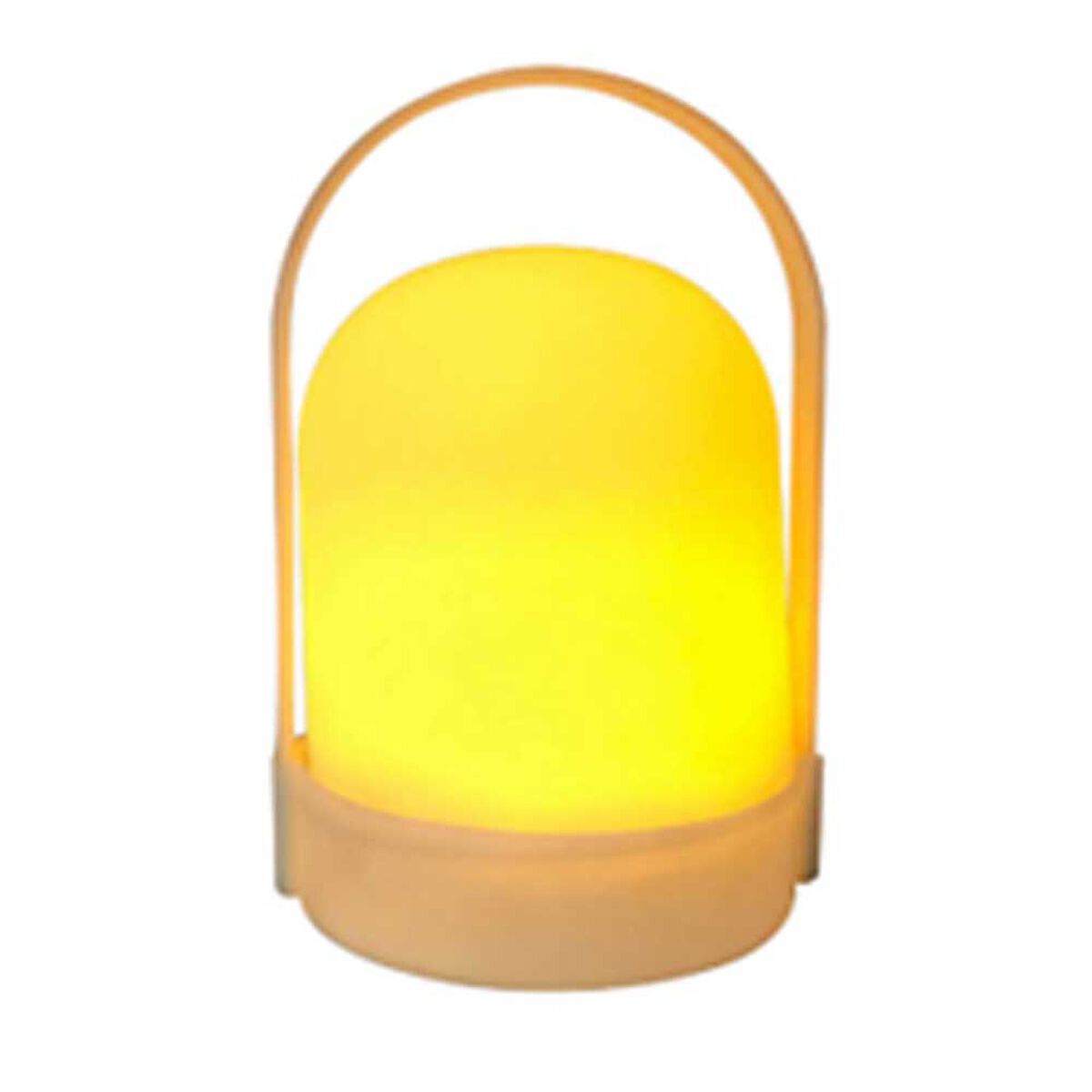 Fanal con Vela Led Pl&aacute;stico Vgo  14 x 21.5 cm Ambar