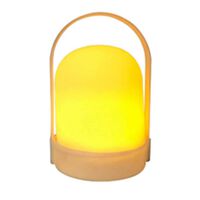 Fanal con Vela Led Plástico Vgo  14 x 21.5 cm Ambar