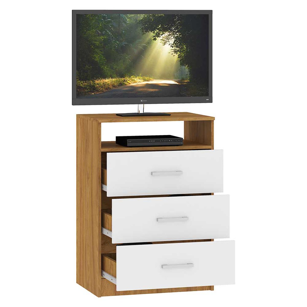 Cómoda TV Jdo & Design CO 300 Nogal Blanco 3 Cajones