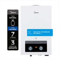 Calefont Gas Licuado Midea MGWH7-14MDNCLW-GL Tiro Natural 7 lts.