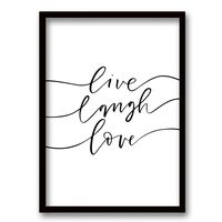 Cuadro Decorativo Retela Live, Laugh, Love 70 x 50 cm
