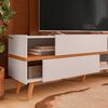 Rack TV Purus Altavision Hasta 65" Blanco y Café