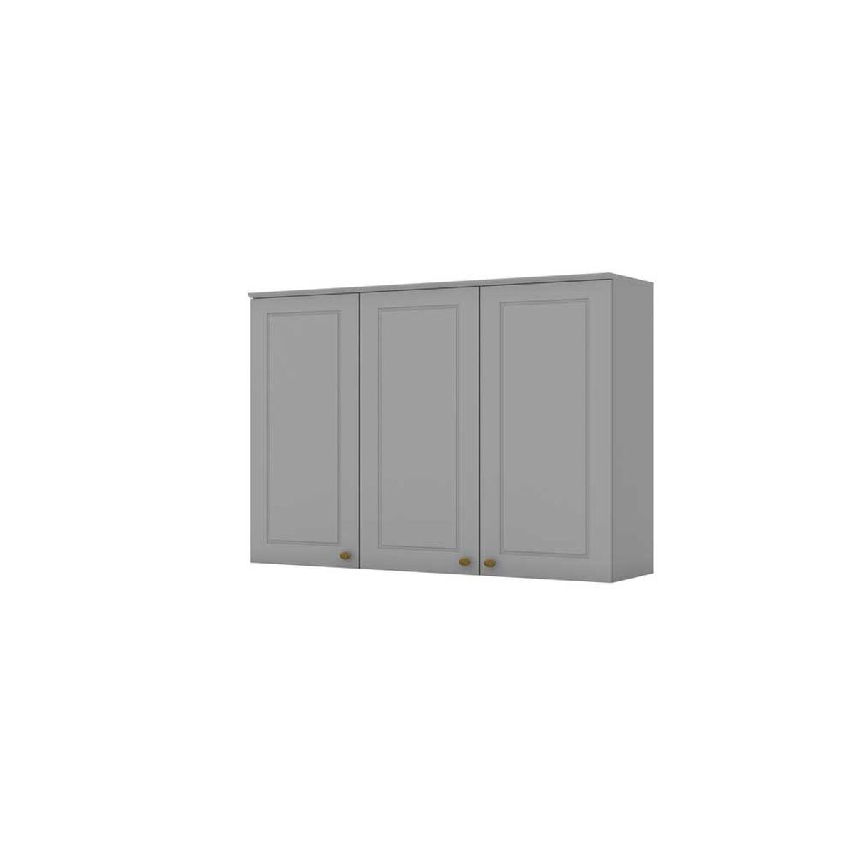 Combo Cocina Mueble A&eacute;reo + Base Home Mobili Americana 120 cm Gris