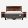 Cama Europea Rosen Base Dividida 2 Plazas New Style 4 Plus + Respaldo + 2 Veladores Ferrarra