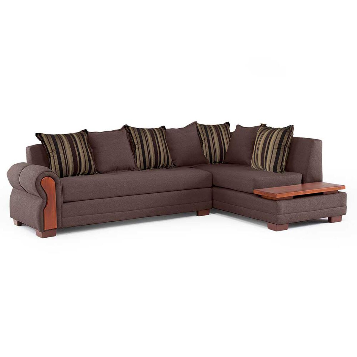 Sof&aacute; Seccional Living Factory Dakota 6 Cuerpos Caf&eacute;