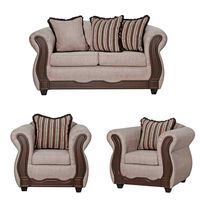 Juego de Living Black Factory Sofia 4 Cuerpos Beige