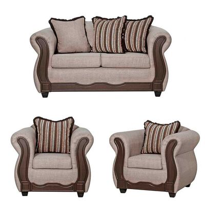 Imagen 1 del producto Juego de Living Black Factory Sofia 4 Cuerpos Beige