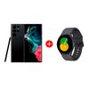 Combo Celular Samsung Galaxy S22 Ultra 128GB 6,8" Phantom Black Liberado + Smartwatch Galaxy Watch5 40mm Gray