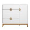 Cómoda Vekkahome Ipe 4 Cajones 1 Puerta Blanco
