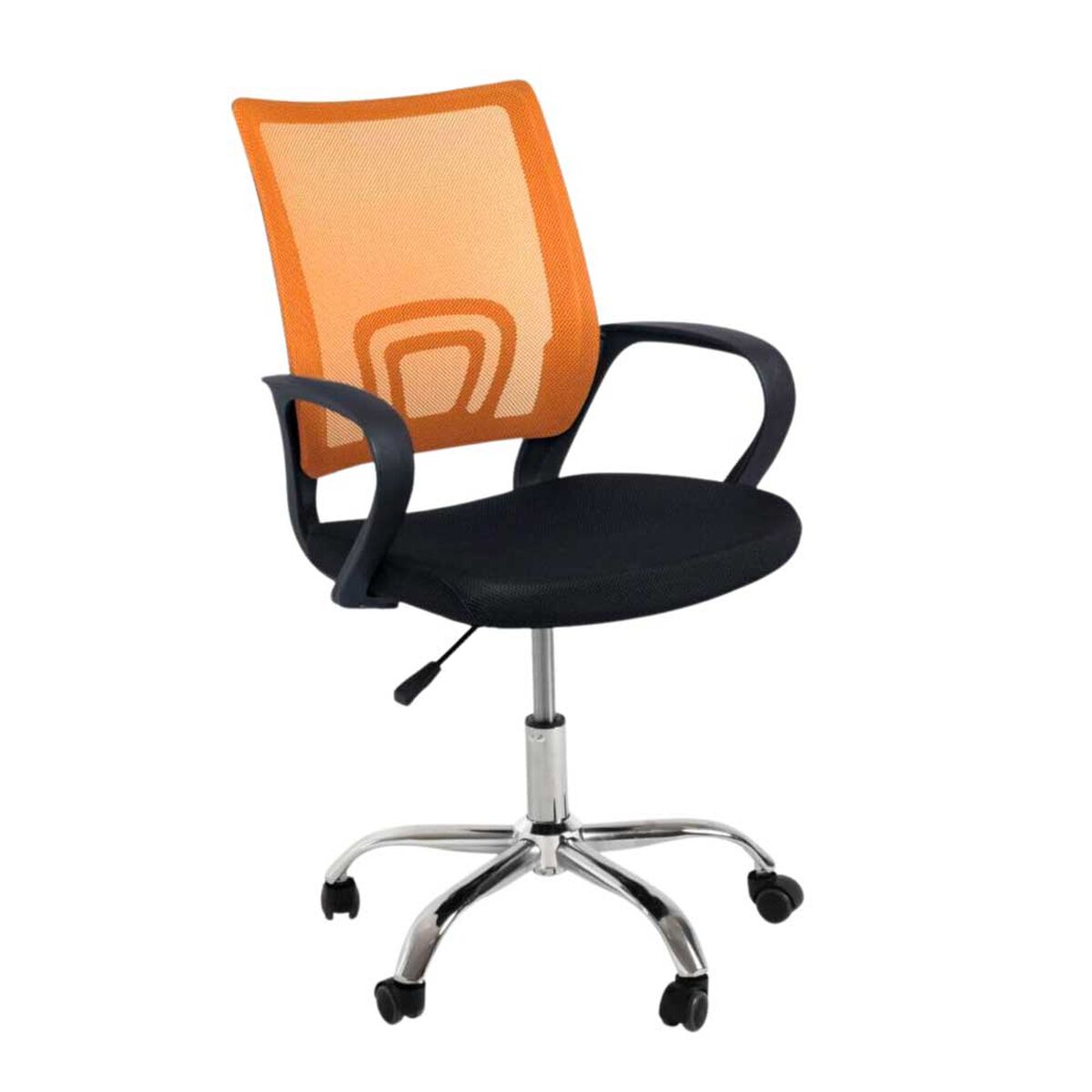 Combo Oficina Escritorio Avellana + Silla New York Negra y Naranjo Arthome