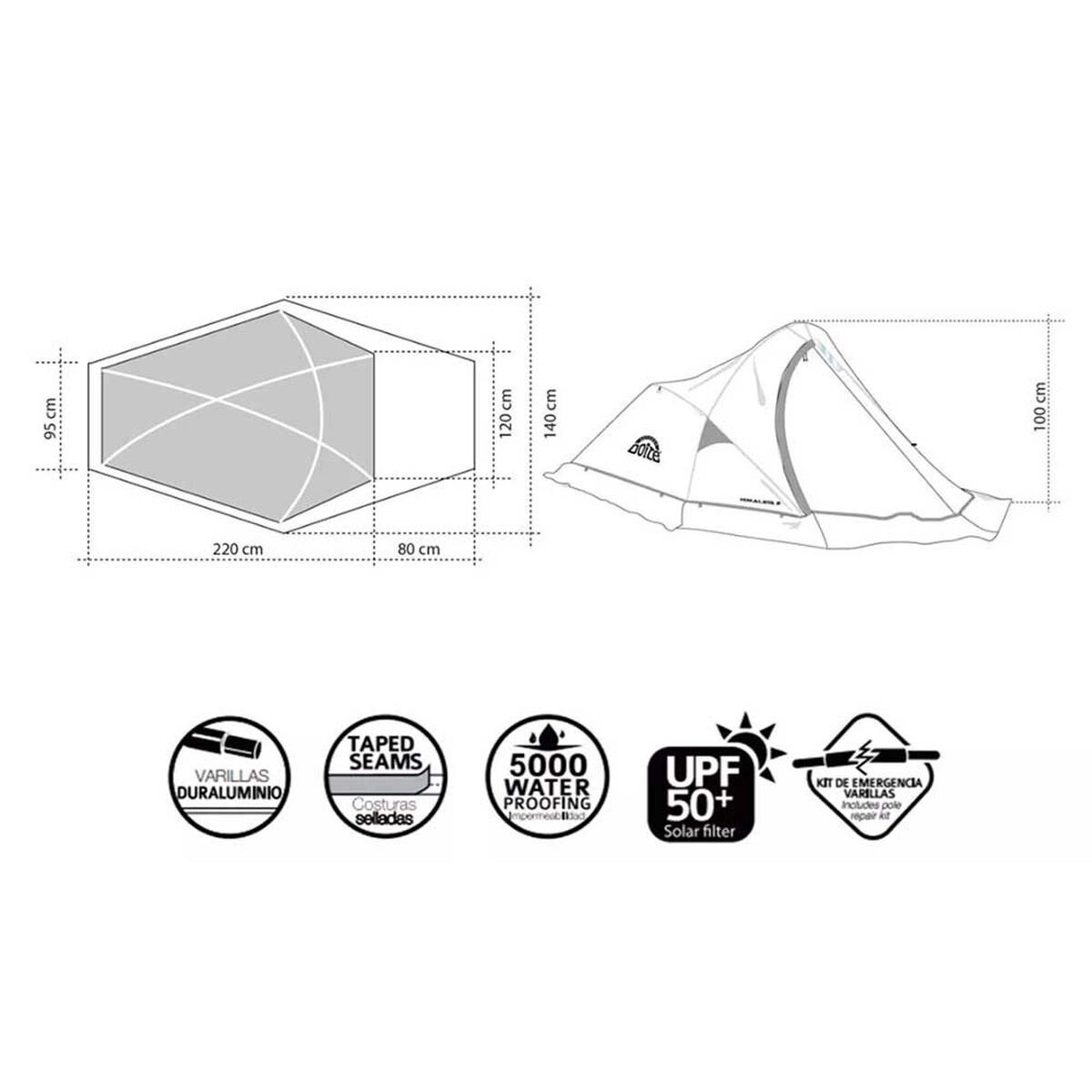 Carpa Doite para 2 Personas