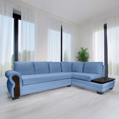 Sofá Seccional Living Factory Michigan 6 Cuerpos Azul