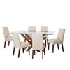 Juego de Comedor Latam Home Merida 6 Sillas Blanco