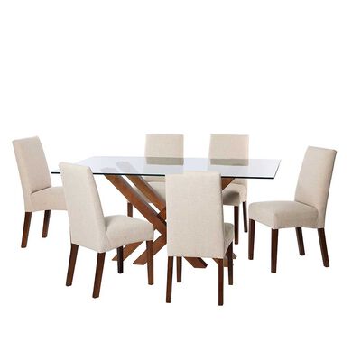 Juego de Comedor Latam Home Merida 6 Sillas Blanco