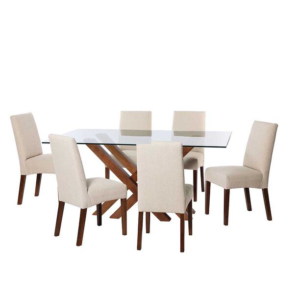 Juego de Comedor Latam Home Merida 6 Sillas Blanco