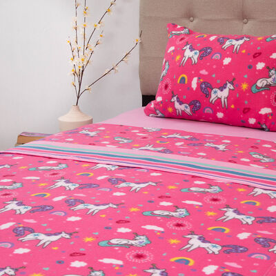 Imagen 2 del producto Sábana de Polar Doral 1,5 Plazas Senses Unicornio