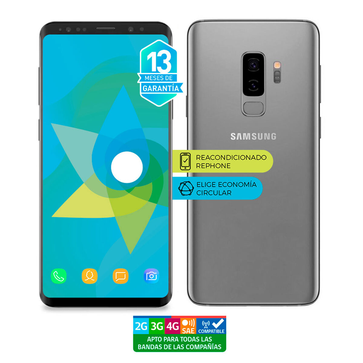 Celular Samsung S9 Plus 6,2" Reacondicionado Gris Liberado