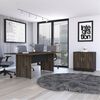 Combo Oficina Mesa Reunión + Cajonera Negro TuHome Home Office