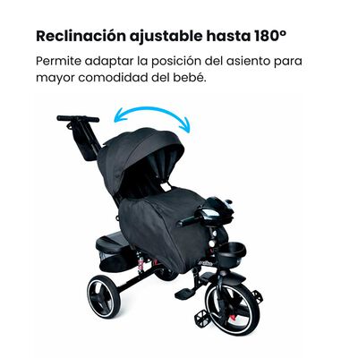 Imagen 2 del producto Triciclo Coche Cuna con Bluetooth 360 One Click RS-4090 Negro