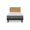 Cama Europea CIC 1,5 Plazas Anatomic + Respaldo Villarrica Mostaza