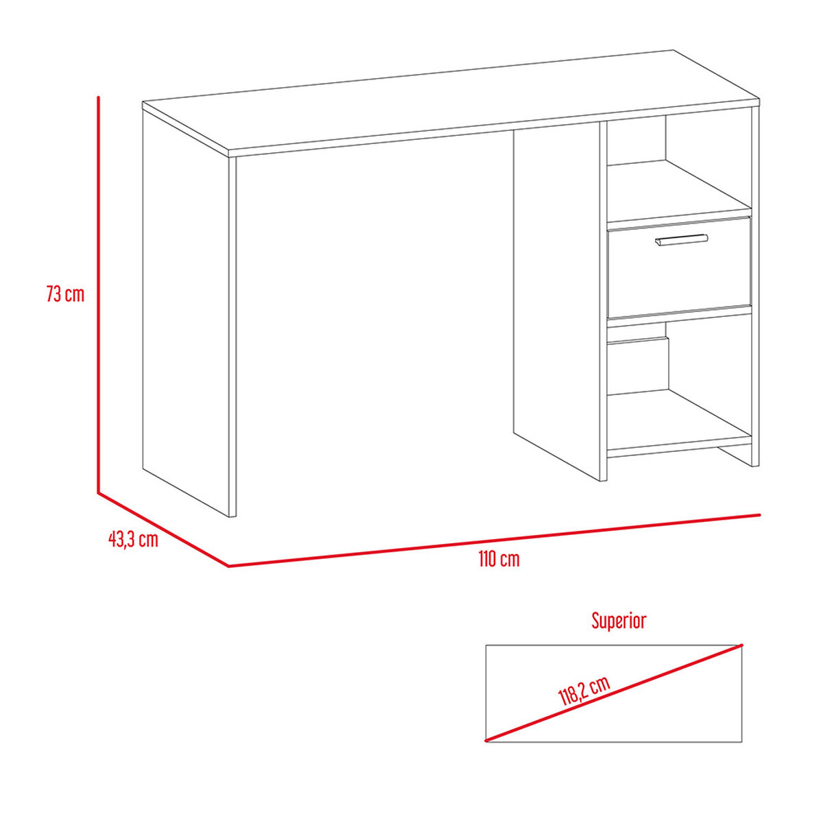 Escritorio TuHome Office 12 Rovere