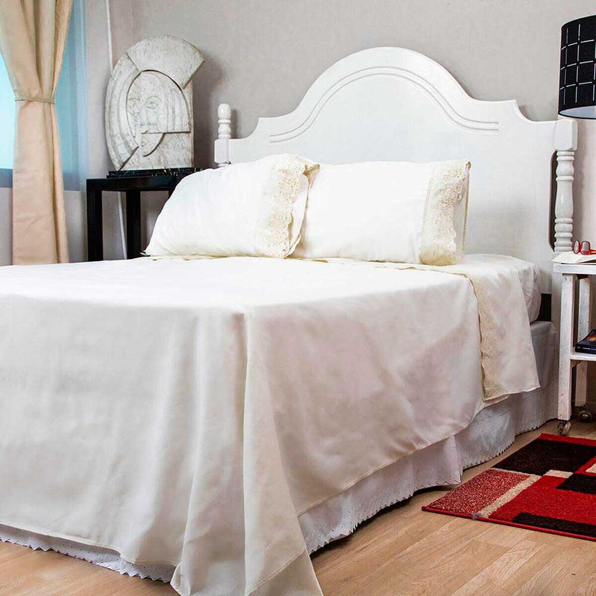 Juego de S&aacute;banas Doral 2 Plazas Santorini Blanco