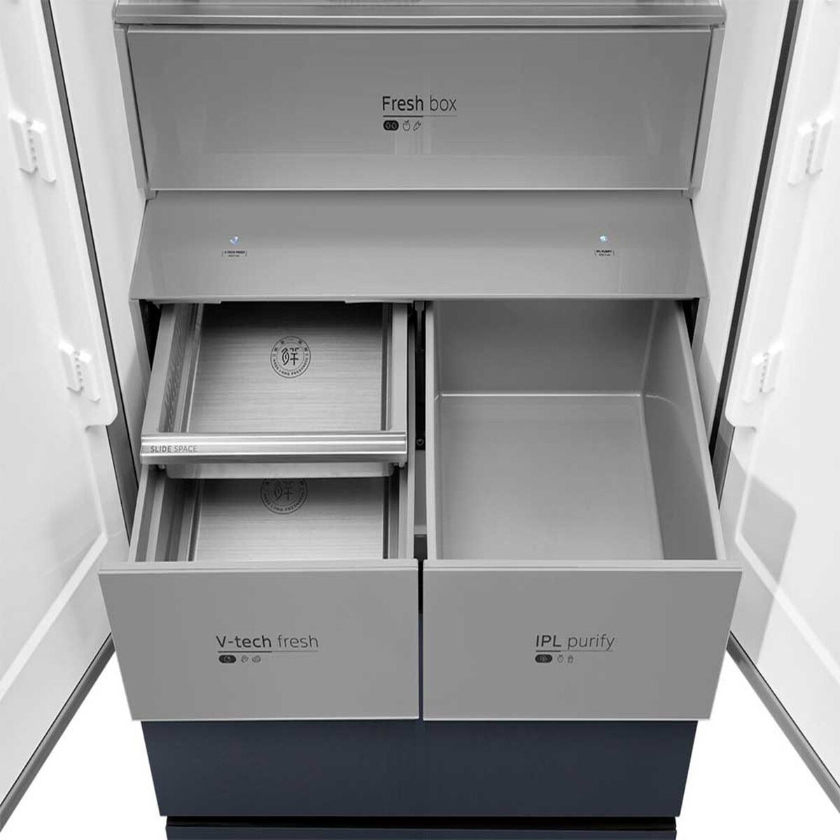 Refrigerador French Door Midea MDRFD705BIE70 474 lts. Perfect Fit + V-Tech