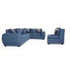 Sofá Seccional Modular Elegant Detail Houston 7 Cuerpos Azul