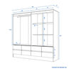 Closet CIC Maule 4 Puertas 8 Cajones Negro