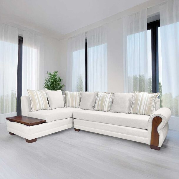 Sofá Seccional Living Factory Dakota 6 Cuerpos Beige