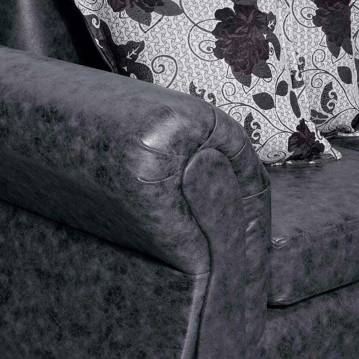 Seccional Black Factory Isabella 3 Cuerpos Gris