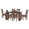 Juego de Comedor Latam Home Pamplona Oviedo 6 Sillas PU Chocolate