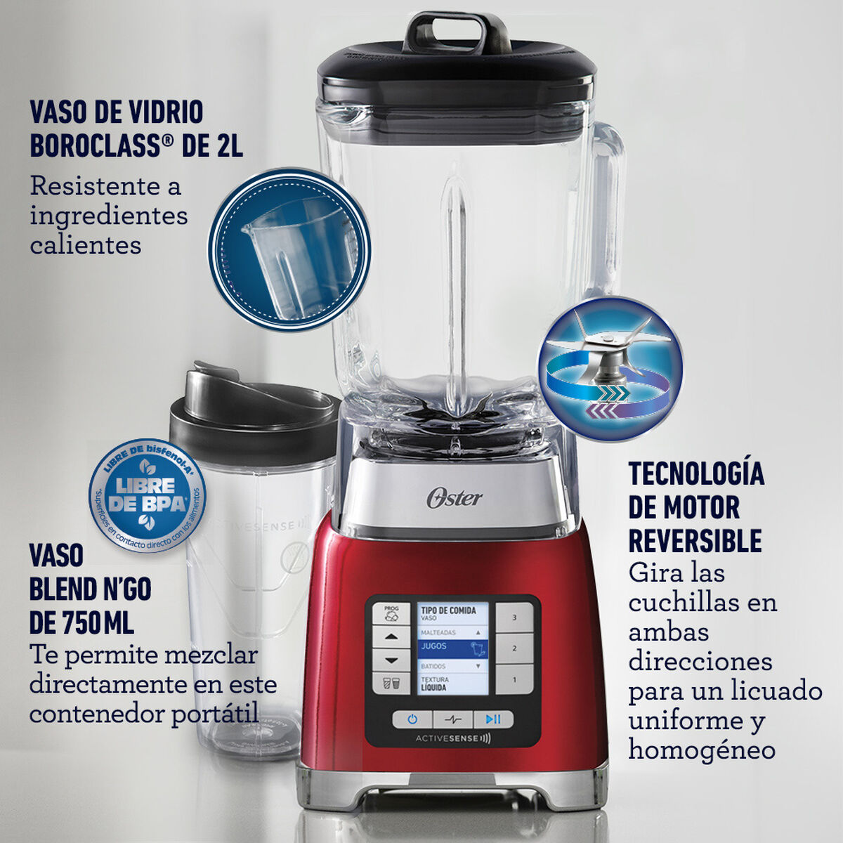Licuadora Oster BLSTTDGRBG 2 lt.