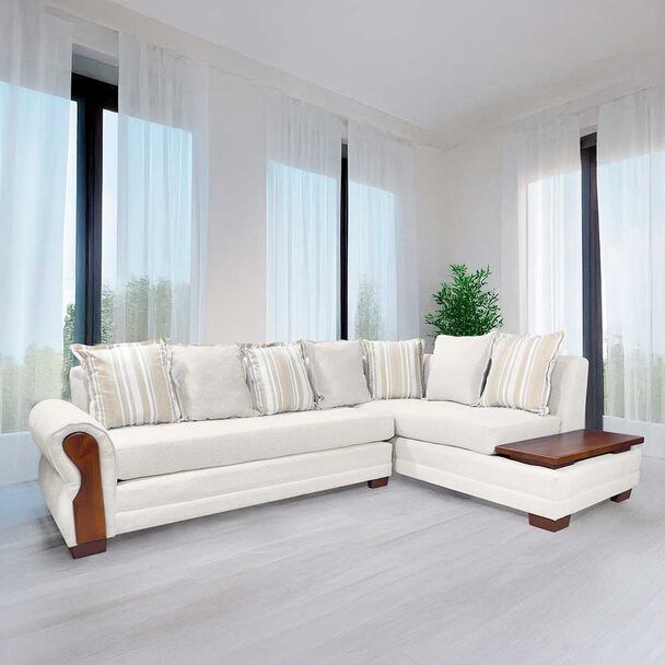 Sofá Seccional Living Factory Dakota 6 Cuerpos Beige
