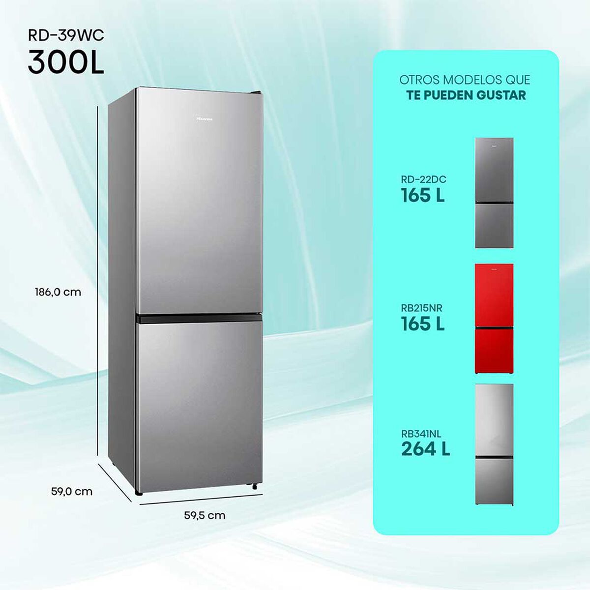 Refrigerador No Frost Hisense RD-39WC 300 lts.
