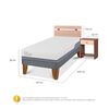 Cama Europea CIC 1 Plaza Excellence Plus + Respaldo + 1 Velador Olmo