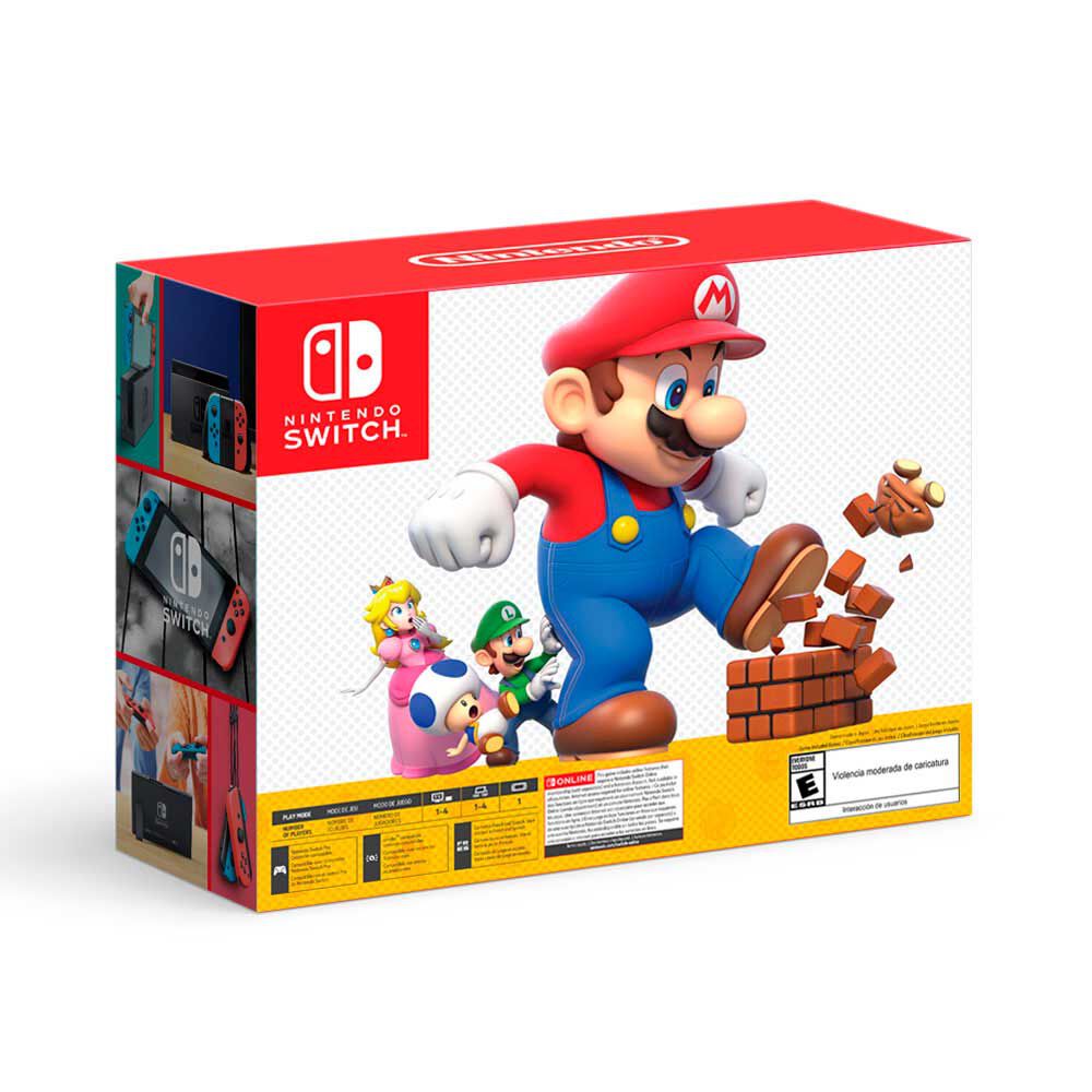 Consola Nintendo Switch Neón + Juego Super Mario 3D World