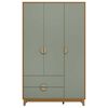Clóset Vekkahome Ipe 3 Puertas 2 Cajones Gris Café