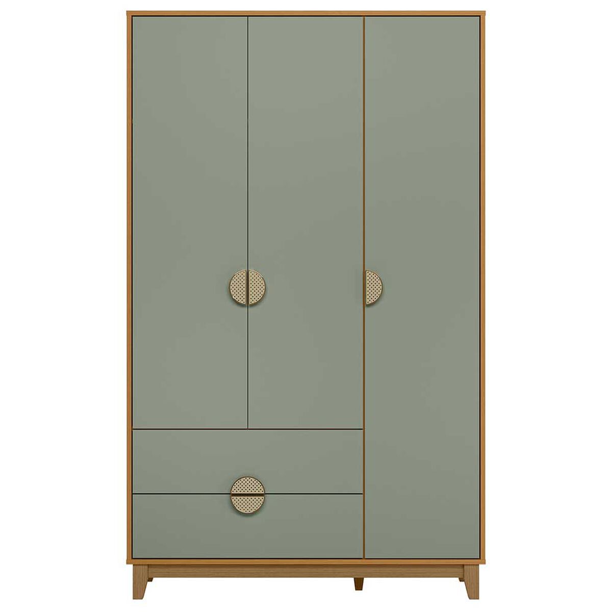 Clóset Vekkahome Ipe 3 Puertas 2 Cajones Gris Café