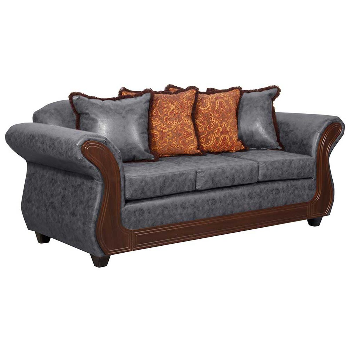 Sof&aacute; Black Factory Palermo 3 Cuerpos Gris