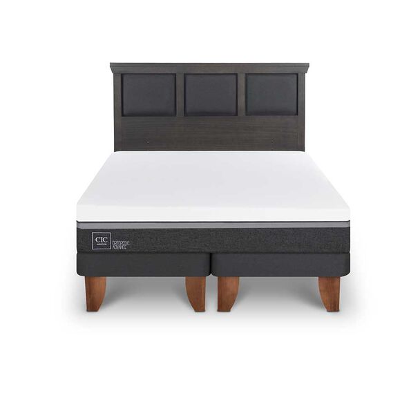 Cama Europea CIC Base Dividida 2 Plazas Ortopedic Advance + Respaldo Torino