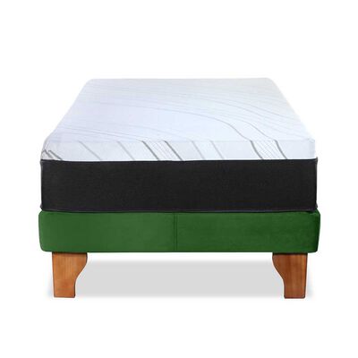 Imagen 2 del producto Cama Europea Latam Home 1,5 Plazas Zen Top Foam Visco Velvet Verde