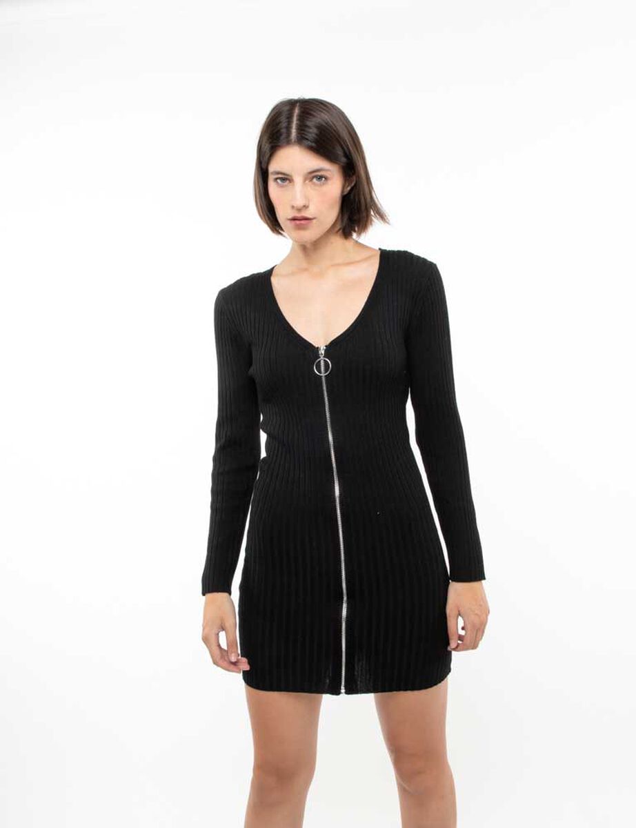 Vestido Corto Manga Larga Mujer Fiorucci