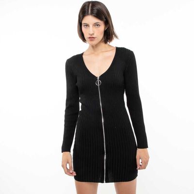 Vestido Corto Manga Larga Mujer Fiorucci