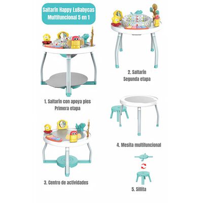 Imagen 2 del producto Saltarin 5 en 1 Centro de Actividades Rosado LuBabycas