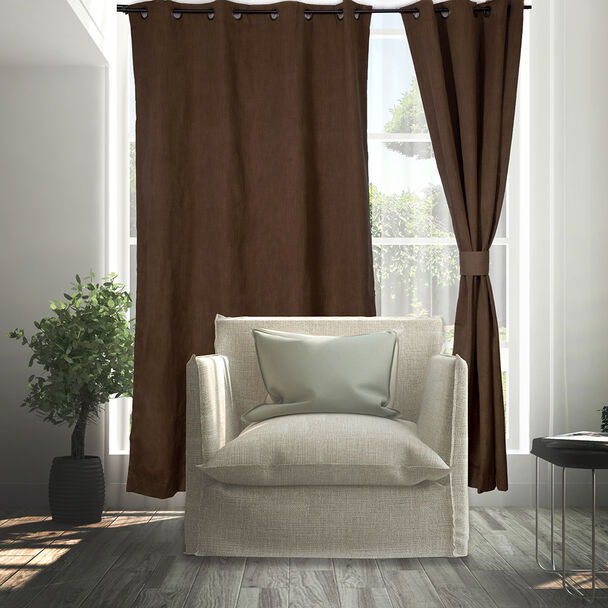 Set Cortinas Doral Amazon City  220 x 140 cm Café