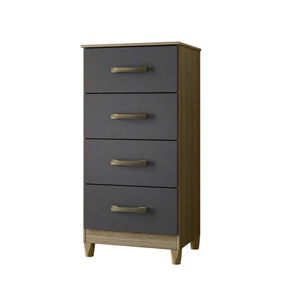 Imagen 1 del producto Cómoda Vekkahome Mobi 4 Cajones Gris