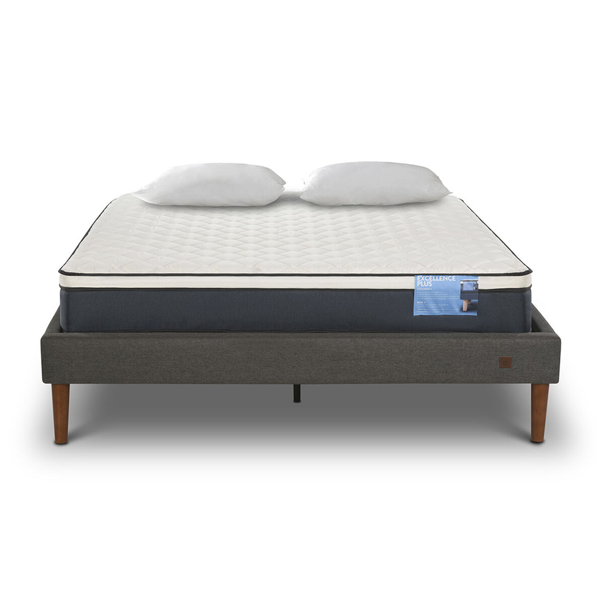 Cama Europea CIC 2 Plazas Excellence Plus + Almohadas Viscoelásticas