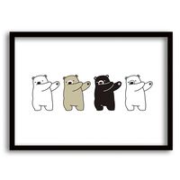 Cuadro Decorativo Retela Osos 40 x 30 cm